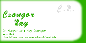 csongor may business card